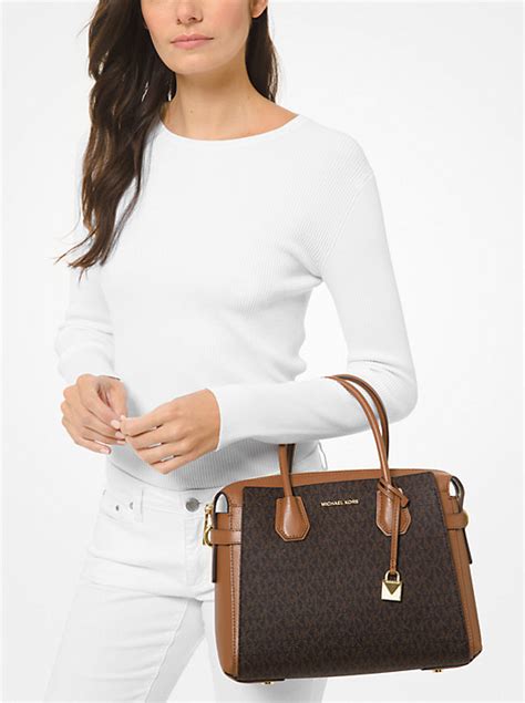 michael kors belted md satchel leather|Michael Kors mercer belt.